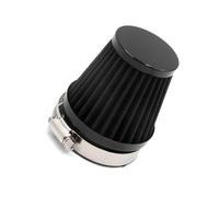 VekAuto 1 Pc Motorcycle Air Filter, 60mm Universal for Motor Bike Metal Rubber Black Silver Tone