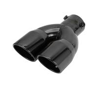 VekAuto 1 Pc Slant Cut Dual Exhaust Tip 2.4" Inlet 6.2" Outlet 8.1" Length Tailpipe Universal Car Bolt on Stainless Steel Titanium Tone Rear