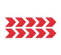 VekAuto 10 Pcs Reflective Stickers, Arrow Shape Universal for Cars PET Red