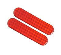 VekAuto 10 Pcs Self Adhesive Safety Reflective Stickers, 4.2" x 1" Universal for Car Plastic Red