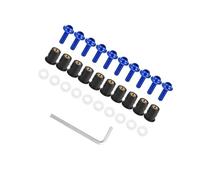 VekAuto 10pcs M5 Motorcycle Windscreen Screw Fairing Windscreen Bolt Blue Auto Accessories