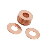 VekAuto 10pcs M8 x 18mm x 1mm Copper Flat Washer Sealing Ring for Screw Bolt Auto Accessories
