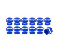 VekAuto 12 Pcs Tire Valve Stem Caps, 14x13.37MM Car Wheel Valve Cap Universal for Car Bike Motorcycle Anti Crash Aluminum Alloy Blue Tyre Valve Stem Cover Valve Dust Cap Tire Valve Cap