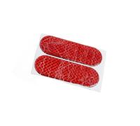 VekAuto 12cmx4cm Car Exterior Reflector Decal Reflective Sticker Red 2pcs Auto Accessories