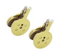 VekAuto 2 Pair Disc Brake Pads Sintered, 31x23mm Universal for Bicycle Sintered Metal Gold Tone