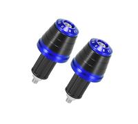 VekAuto 2 Pcs Handlebar End Caps, 18mm Bar Ends Plugs Universal for Motor Bike CNC Aluminum Alloy Blue