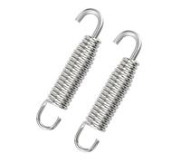VekAuto 2 Pcs Motorcycle Exhaust Spring Swivel Pipe Spring, 2.28" Universal for Motor Bike 304 Stainless Steel Silver Tone