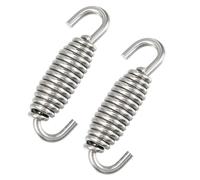 VekAuto 2 Pcs Motorcycle Exhaust Spring Swivel Pipe Spring, 54mm 2.13" Universal for Motor Bike 304 Stainless Steel Silver Tone