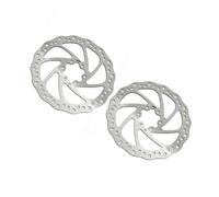 VekAuto 2 Pcs Mountain Bike Disc Brake Rotor, Universal for Bicycle Stainless Steel Silver Tone