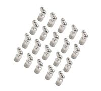 VekAuto 20 Pcs Grease Nipple Fitting Adpter, 1/8" 45 Degree Universal for Motor Bike Nickel Plated Metal Silver Tone