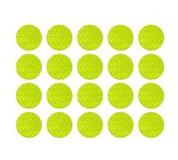 VekAuto 20 Pcs Reflective Stickers, Round Shape for Cars Fluorescent Yellow
