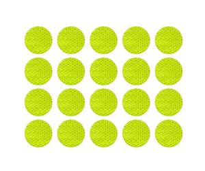 VekAuto 20 Pcs Reflective Stickers, Round Shape for Cars Fluorescent Yellow