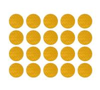 VekAuto 20 Pcs Reflective Stickers, Round Shape Universal for Cars Yellow