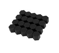 VekAuto 20pcs 17mm Black Silicone Car Wheel Nut Lug Hub Covers Dust Caps Auto Accessories