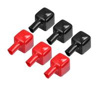 VekAuto 3 Pair Battery Terminal Insulation Covers, 40mm Length 7mm 0.28" Car Battery Post Cap Universal for Motorcycle Truck Marine Durable PVC Red Black