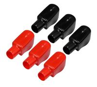 VekAuto 3 Pair Battery Terminal Insulation Covers, 75mm Length 18mm 0.71" Auto Battery Post Cap Universal for Motorcycle Truck Marine Durable PVC Red Black