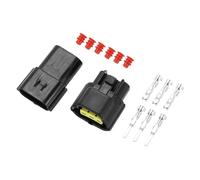 VekAuto 3 Pin Engine Exhaust Air Pressure Sensor Connector Plug Kit Compatible for Hyundai, Waterproof 1.8mm Series Plastic Black Male Female Wire Terminal