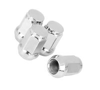 VekAuto 4 Pcs Lug Nuts, 14mm x 1.5 Wheel Lug Nuts Universal for Car Through-Hardened Steel Silver Tone