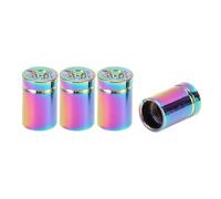 VekAuto 4 Pcs Tire Valve Stem Caps, 11x17MM Car Wheel Valve Cap Universal for Car Bike Motorcycle Anti Crash Aluminum Alloy Colorful Tyre Valve Stem Cover Valve Dust Cap Tire Valve Cap