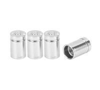 VekAuto 4 Pcs Tire Valve Stem Caps, 11x17MM Car Wheel Valve Cap Universal for Car Bike Motorcycle Anti Crash Aluminum Alloy Silver Tone Tyre Valve Stem Cover Valve Dust Cap Tire Valve Cap