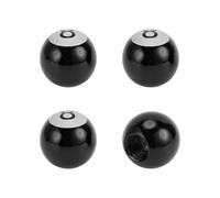 VekAuto 4 Pcs Tire Valve Stem Caps, 17x17.8MM Car Wheel Valve Cap Universal for Car Bike Motorcycle Anti Crash Aluminum Alloy Black Tyre Valve Stem Cover Valve Dust Cap Tire Valve Cap