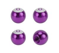 VekAuto 4 Pcs Tire Valve Stem Caps, 17x17.8MM Car Wheel Valve Cap Universal for Car Bike Motorcycle Anti Crash Aluminum Alloy Purple Tyre Valve Stem Cover Valve Dust Cap Tire Valve Cap