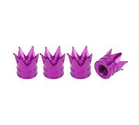 VekAuto 4 Pcs Tire Valve Stem Caps, 18x17MM Car Wheel Valve Cap Universal for Car Bike Motorcycle Anti Crash Aluminum Alloy Purple Tyre Valve Stem Cover Valve Dust Cap Tire Valve Cap
