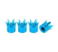 VekAuto 4 Pcs Tire Valve Stem Caps, 18x17MM Car Wheel Valve Cap Universal for Car Bike Motorcycle Anti Crash Aluminum Alloy Sky Blue Tyre Valve Stem Cover Valve Dust Cap Tire Valve Cap