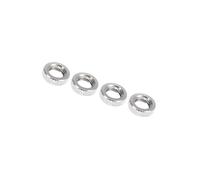 VekAuto 4pcs Silver Tone French Type Valve Air Adapter Nut Washer for Bike Auto Accessories
