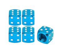 VekAuto 5 Pcs Tire Valve Stem Caps, 12x12MM Car Wheel Valve Cap Universal for Car Bike Motorcycle Anti Crash Aluminum Alloy Sky Blue Tyre Valve Stem Cover Valve Dust Cap Tire Valve Cap