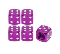 VekAuto 5 Pcs Tire Valve Stem Caps, 12x12MM Car Wheel Valve Cap Universal for Car Bike Motorcycle Anti Crash Aluminum Alloy Purple Tyre Valve Stem Cover Valve Dust Cap Tire Valve Cap