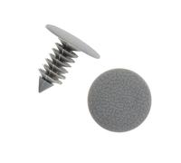 VekAuto 50 Pcs Rivet Clips, 20 x 20mm Bumper Retainer Fastener Clips Universal for Car Plastic Gray