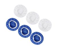 VekAuto 6 Pcs Car Polisher Cover, 7"-8" Bonnet Buffing Pad Universal for Car Mircrofiber Deep Blue White