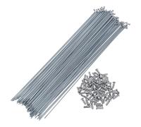VekAuto 72 Set 14G Bicycle Spokes 271mm Bike Wheel Spokes Carbon Steel Galvanized Silver Tone
