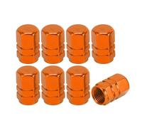 VekAuto 8 Pcs Tire Valve Stem Caps, 10x17MM Car Wheel Valve Cap Universal for Car Bike Motorcycle Anti Crash Aluminum Alloy Orange Tyre Valve Stem Cover Valve Dust Cap Tire Valve Cap