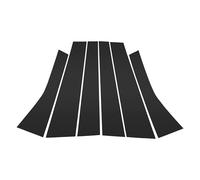 VekAuto Door Pillar Window Trim Front Rear Left Right for Volkswagen Polo Hatchback 02-10 Anti Scratch Sticker Pillar Posts Door Outer Exterior Cover Black