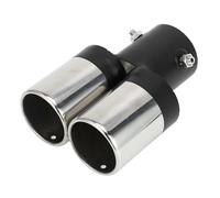 VekAuto Dual Exhaust Tip, 2.4" Inlet 4.9" Outlet 6.7" Length Tailpipe Universal for Car Bolt on Stainless Steel Silver Tone Black