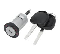 VekAuto Ignition Lock Cylinder Compatible for OPEL CORSA B 1996-2000 for VAUXHALL CORSA Mk II 2000-2006, Durable Metal Silver Tone Ignition Switch Cylinder Lock Assembly with Key