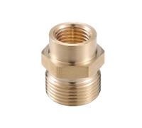 VekAuto Pressure Washer Connector, M14x1.5 to 14mm M22x1.5 Male and Female Adapter Brass Screw Hose Connector Universal for Pressure Washer Brass Copper Tone