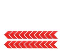 VekAuto Reflective Bumper Decal Red Large Directional Arrow Rhombus Grid Reflective Car Sticker Personalized Decoration Vehicle Body or Door or Window