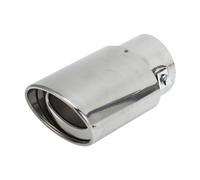VekAuto Slant Exhaust Tip, 1.2" - 2.4" Inlet 3.4" Outlet 5.7" Length Tailpipe Universal for Car Bolt on Stainless Steel Gloss Silver Tone