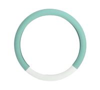 VekAuto Steering Wheel Cover, for 35-36.5cm Steering Wheel Protective Sleeve Universal for Car Stylish Faux Leather White Light Green