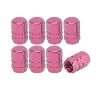 VekAuto Tire Valve Stem Caps Universal for Car Bike Motorcycle 10x17MM 8Pcs | Car Wheel Valve Cap, Anti Crash, Aluminum Alloy, Pink