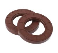VekAuto Universal Oil Seal TC Double Lip W Steel Spring Seal Ring Rotary Shaft Seal 42x72x10mm High Pressure FKM Rubber Brown 2 Pcs