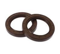 VekAuto Universal Oil Seal TC Double Lip W Steel Spring Seal Ring Rotary Shaft Seal 50x70x10mm High Pressure FKM Rubber Brown 2 Pcs