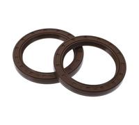 VekAuto Universal Oil Seal TC Double Lip W Steel Spring Seal Ring Rotary Shaft Seal 52x68x8mm High Pressure FKM Rubber Brown 2 Pcs
