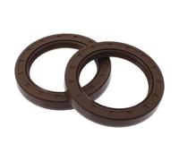 VekAuto Universal Oil Seal TC Double Lip W Steel Spring Seal Ring Rotary Shaft Seal 52x72x10mm High Pressure FKM Rubber Brown 2 Pcs