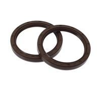 VekAuto Universal Oil Seal TC Double Lip W Steel Spring Seal Ring Rotary Shaft Seal 55x68x8mm High Pressure FKM Rubber Brown 2 Pcs