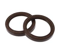 VekAuto Universal Oil Seal TC Double Lip W Steel Spring Seal Ring Rotary Shaft Seal 55x70x10mm High Pressure FKM Rubber Brown 2 Pcs