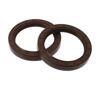 VekAuto Universal Oil Seal TC Double Lip W Steel Spring Seal Ring Rotary Shaft Seal 55x72x10mm High Pressure FKM Rubber Brown 2 Pcs